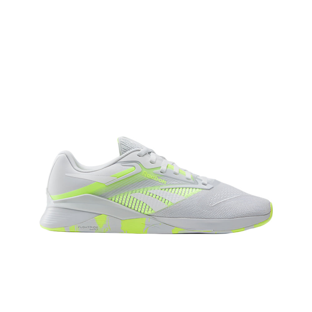 Men's Reebok Nano X4, Moon/Digital Lime/Footwear White, 10.5 D Medium
