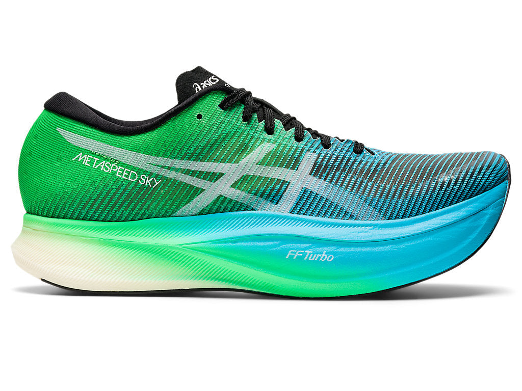 Men's Asics Metaspeed Sky+, Black/New Leaf, 10.5 D Medium