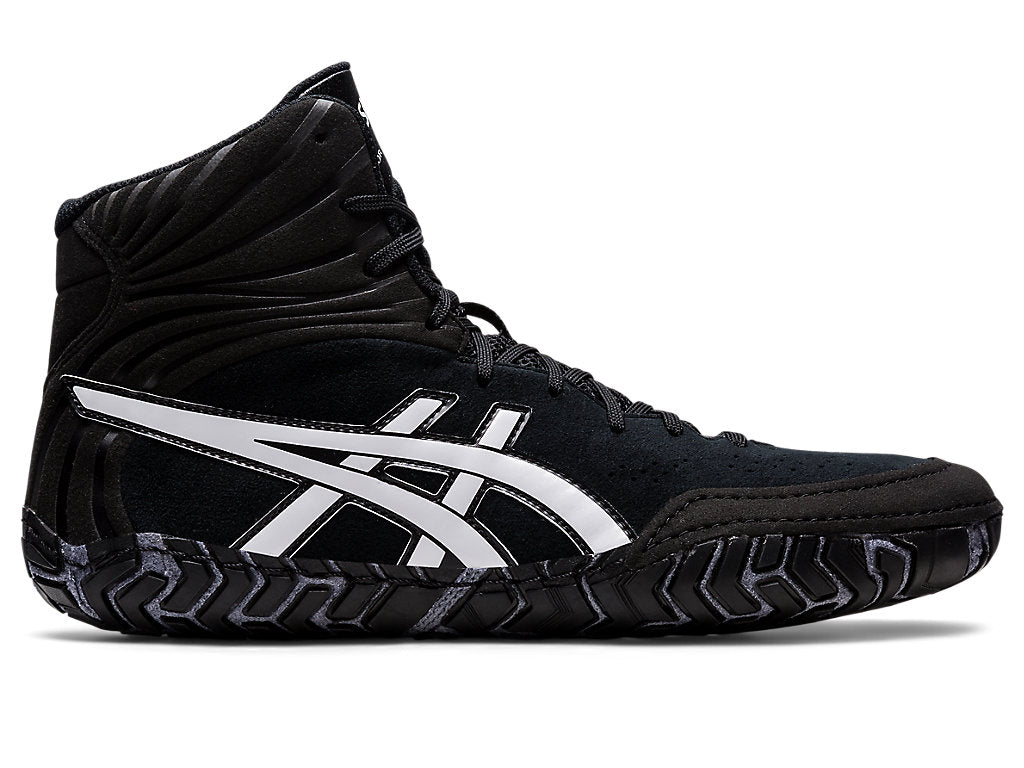 Men's Asics Aggressor 5, Black/White, 13 D Medium