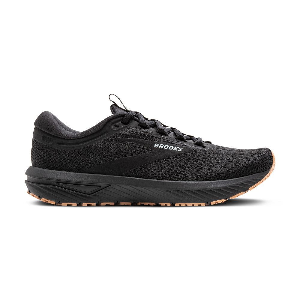 Men's Brooks Revel 7, Black/Black, 7 D Medium
