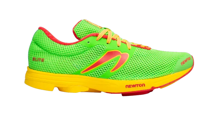 Men's Newton Running Distance Elite, Green/Red, 15 D Medium