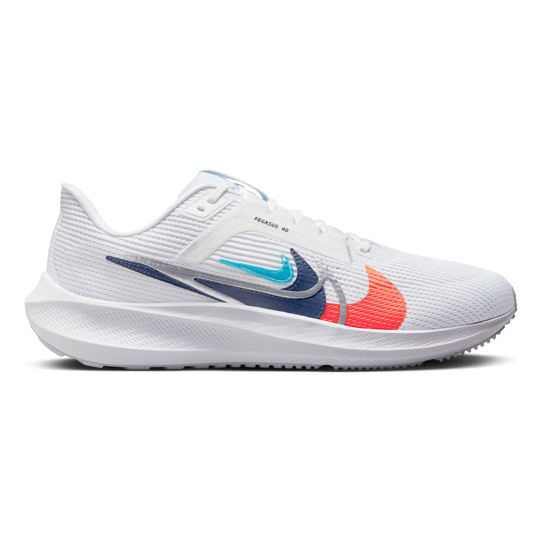 Men's Nike Pegasus 40 Premium, White/Multi-Color, 12.5 D Medium