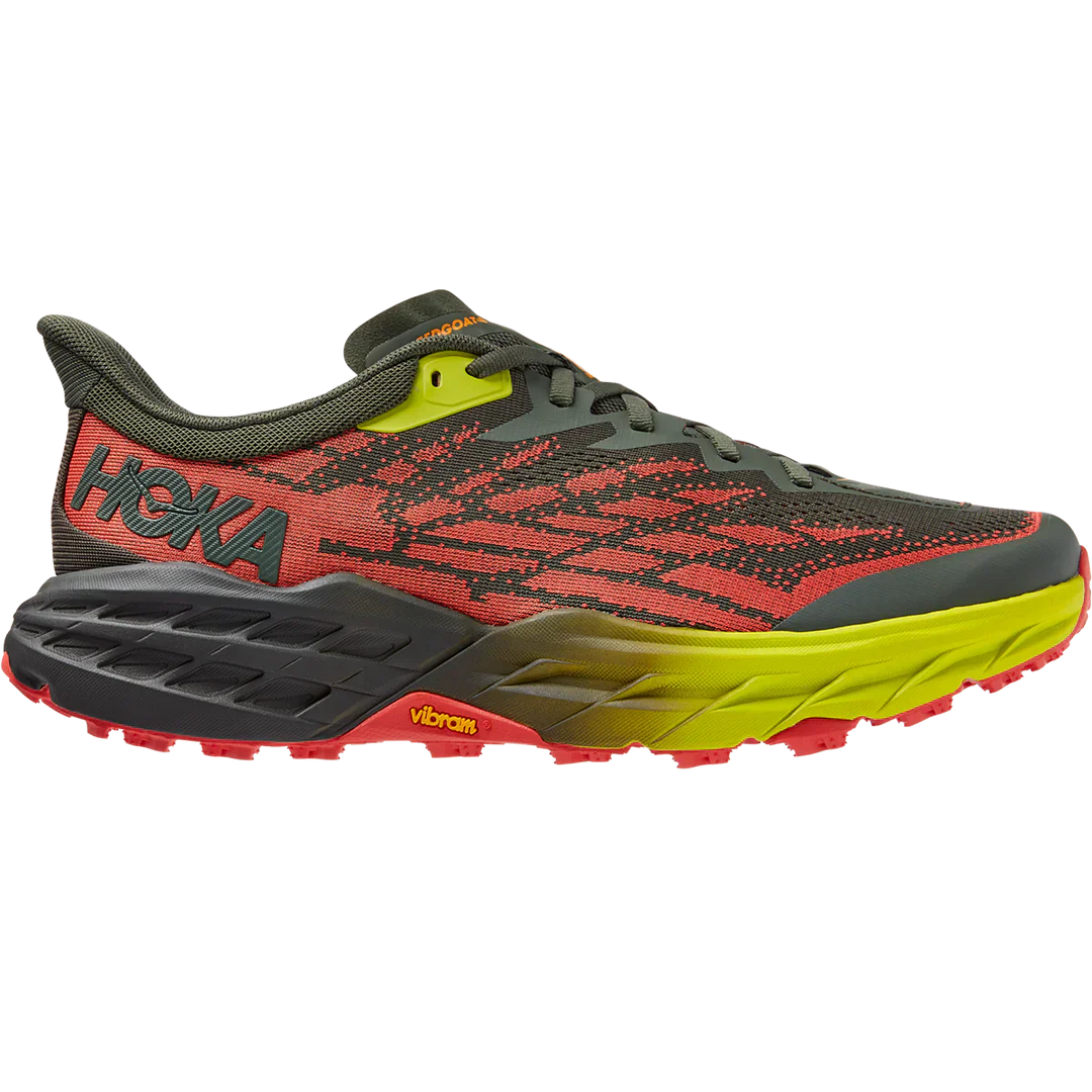 Men's Hoka Speedgoat 5, Thyme/Fiesta, 10 D Medium