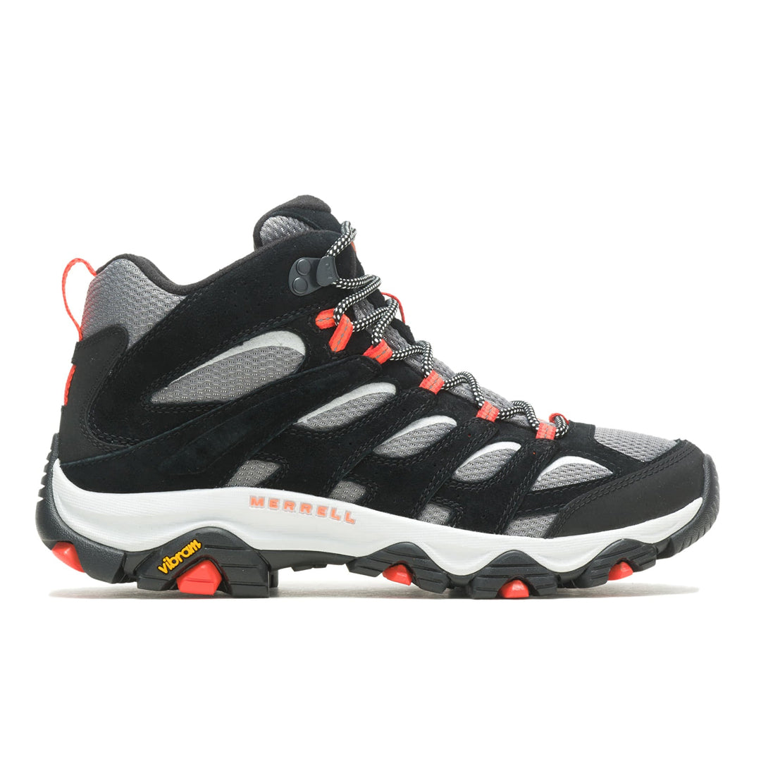 Men's Merrell Moab 3 Mid WP, Black/Tangerine, 9 D Medium