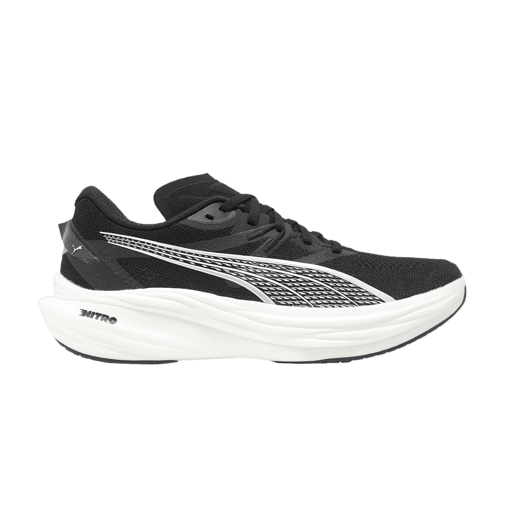 Men's Puma Deviate Nitro 3, Puma Black/Puma White, 9.5 D Medium