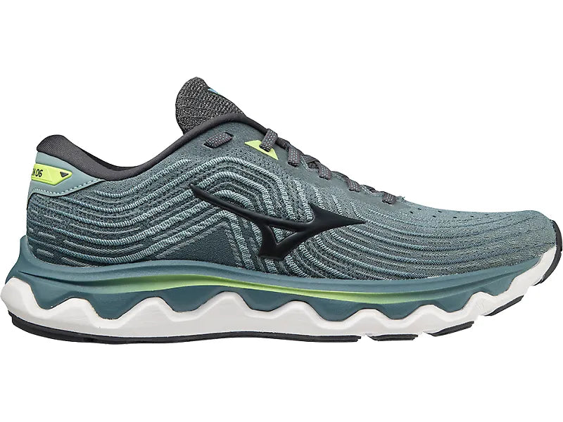 Men's Mizuno Wave Horizon 6, Smoke Blue-Ebony, 15 D Medium