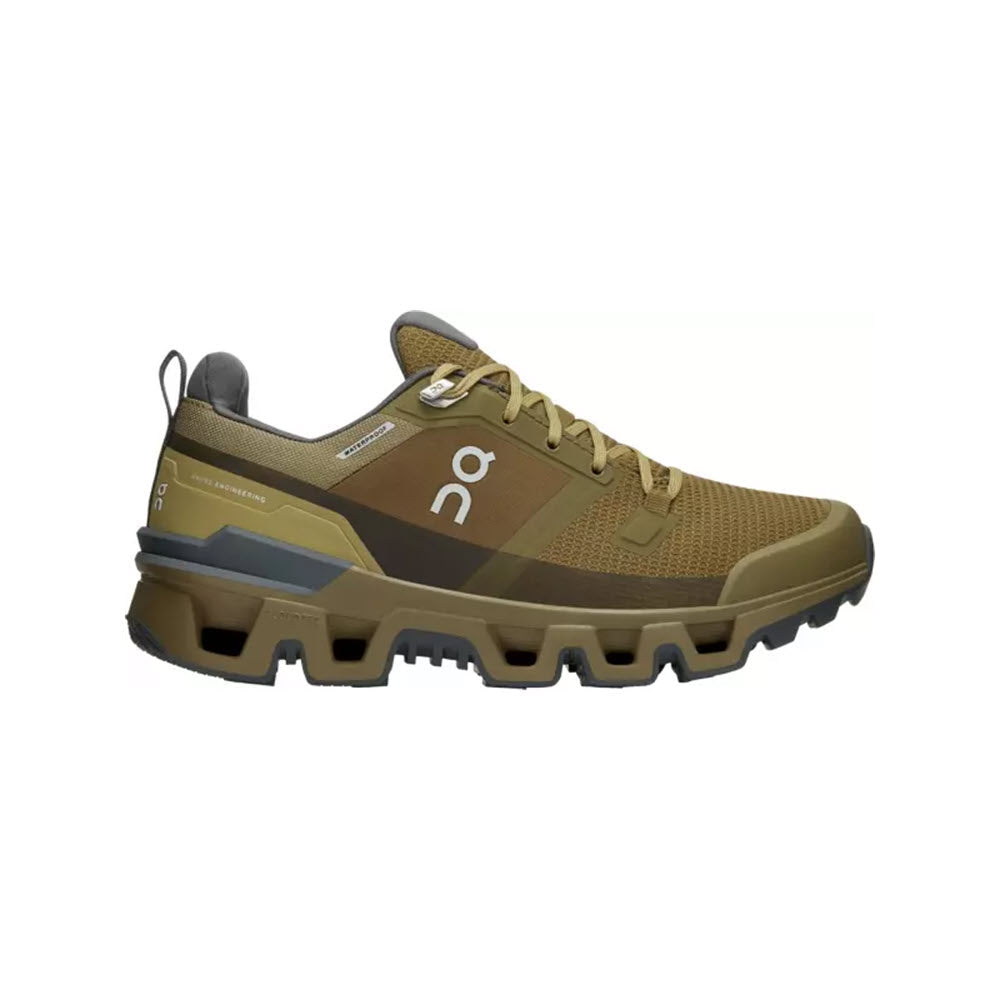 Men's On Cloudwander Waterproof, Hunter/Safari, 7 D Medium