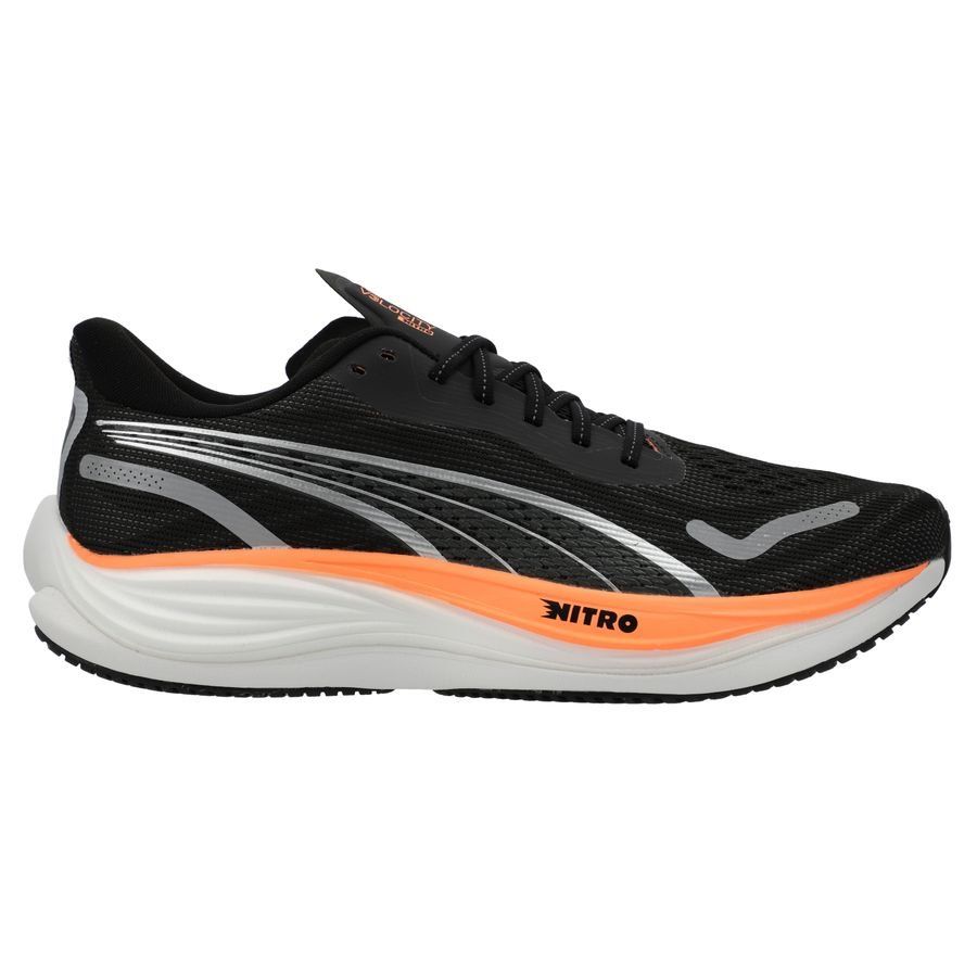 Men's Puma Velocity Nitro 3, Black Silver/Neon Citrus, 8 D Medium