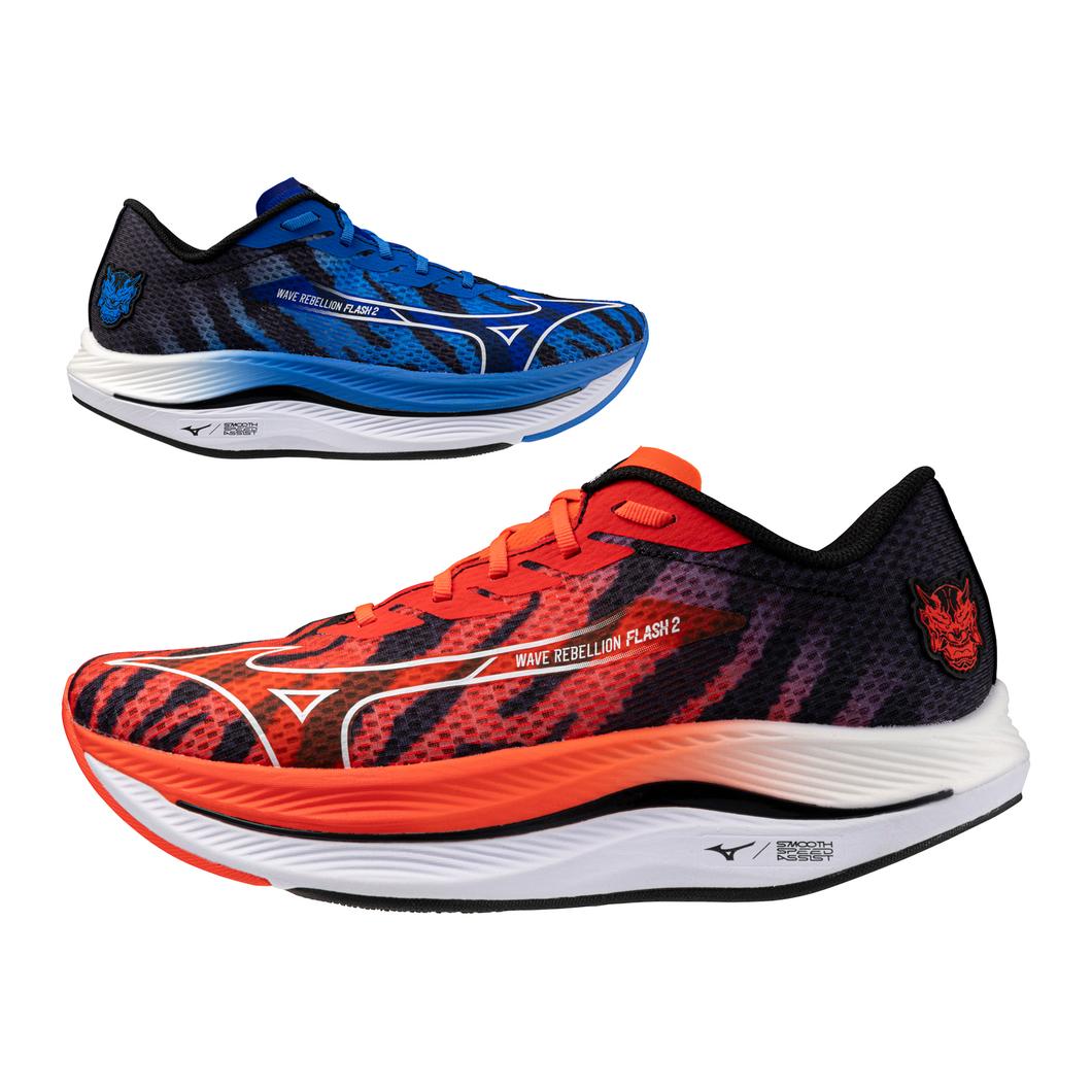 Men's Mizuno Wave Rebellion Flash 2, Ignition Red/White, 10 D Medium