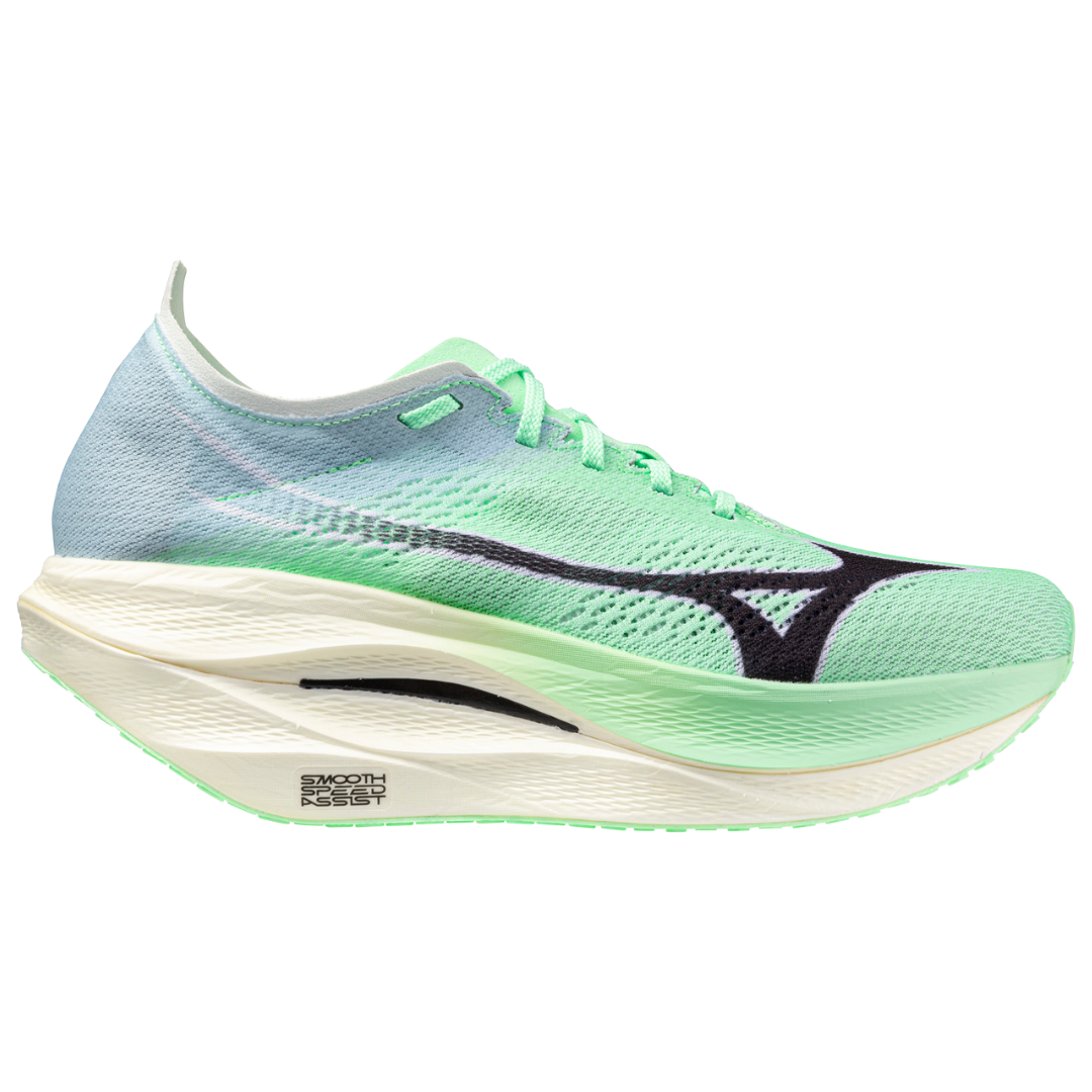 Men's Mizuno Wave Rebellion Pro 3, Neo Mint/Black, 9.5 D Medium