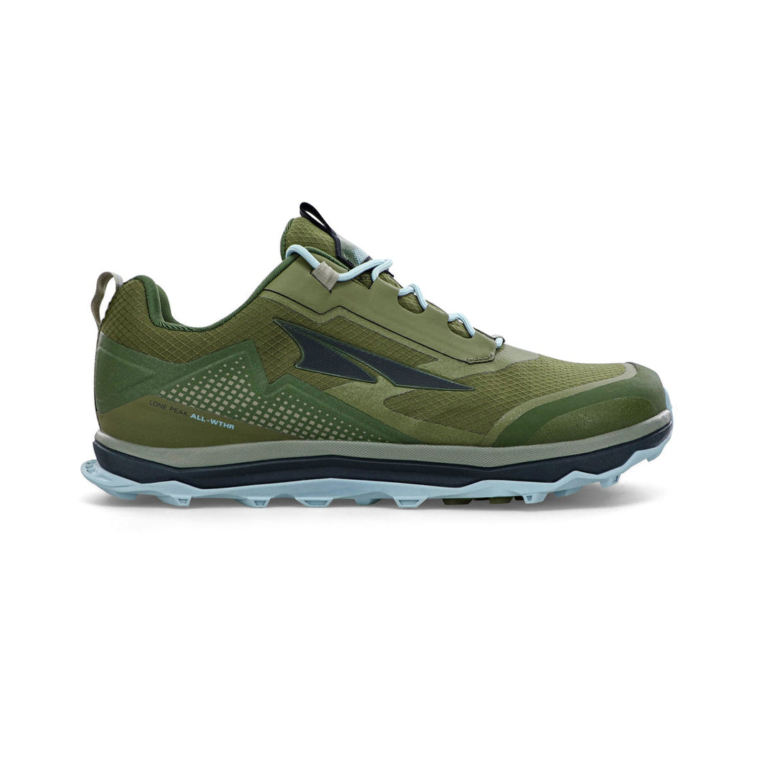 Men's Altra Lone Peak All-WTHR Low, Dusty Olive, 9 D Medium