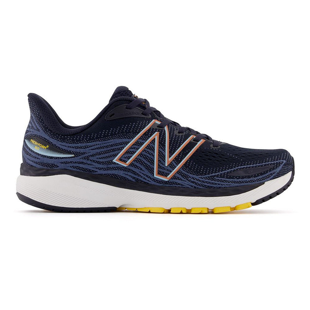 Men's New Balance Fresh Foam X 860v12, Eclipse/Spring Tide/Vibrant Orange, 15 2E Wide