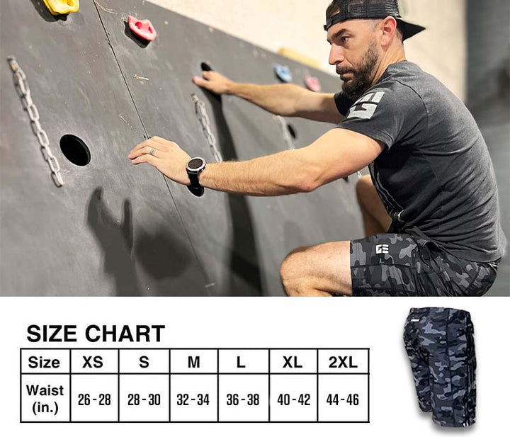 F3 MudGear Men's Freestyle Shorts (Black/Gray Camo)