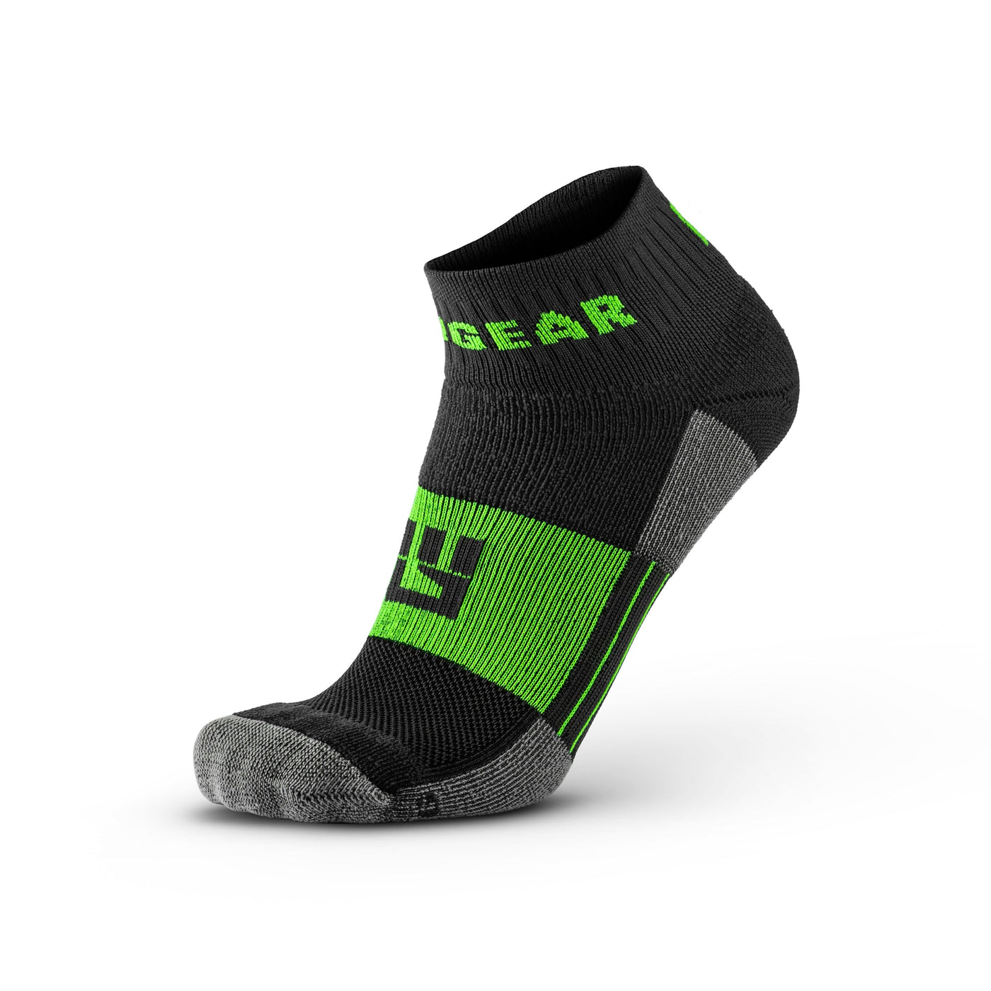 MudGear Quarter (¼) Crew Socks - Gray/Green (2 pair pack)