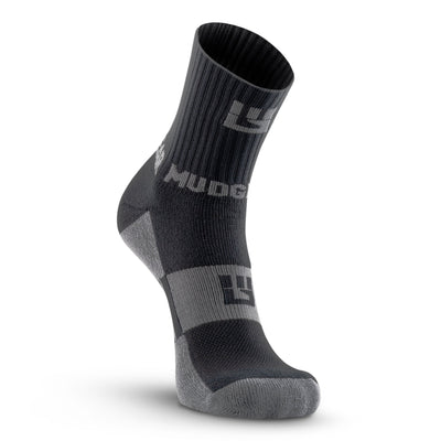5" Crew Height Trail Running Sock (Black/Gray)