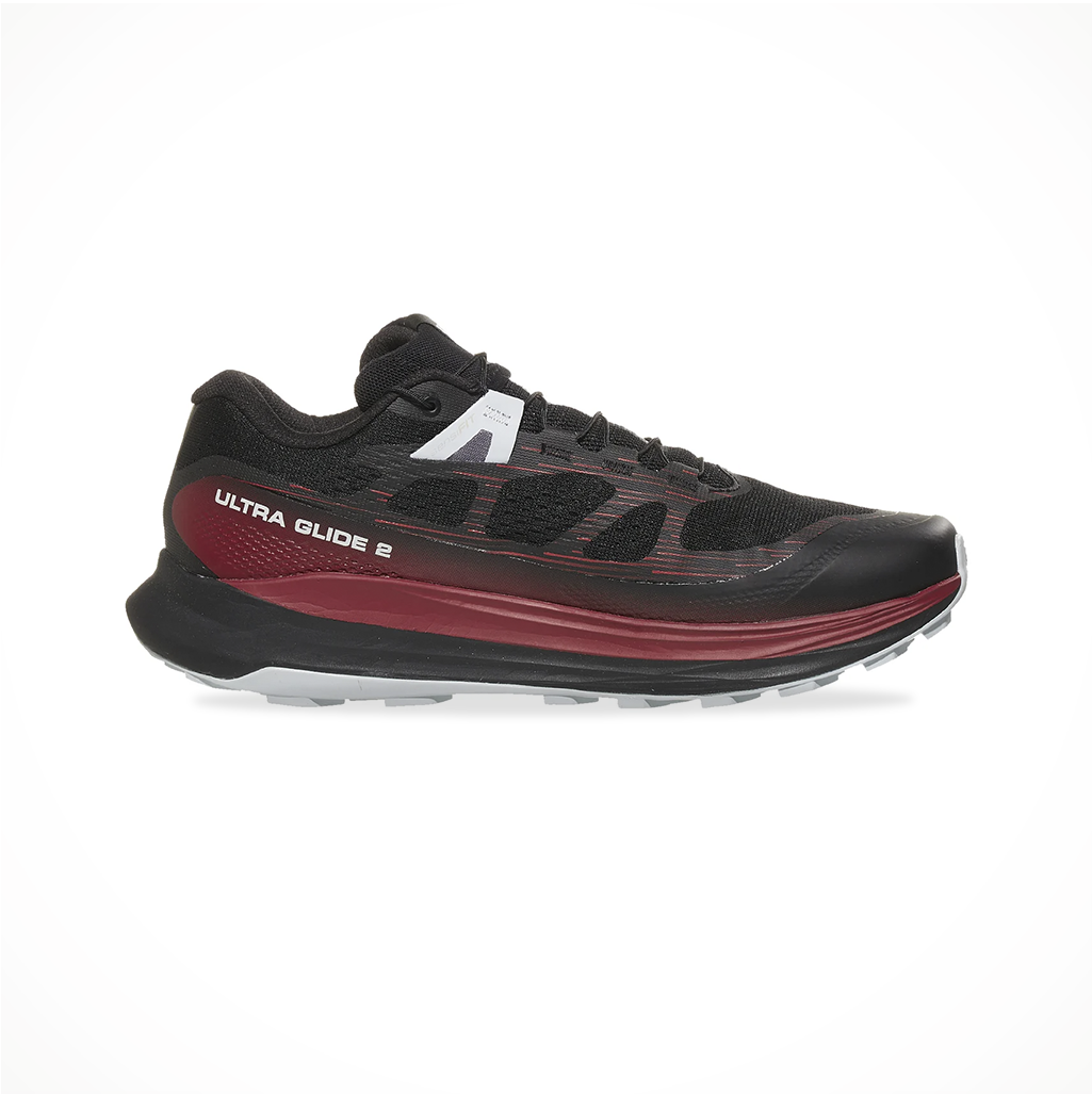 Men's Salomon Ultra Glide 2, Black/Biking Red/Pearl Blue, 9.5 D Medium
