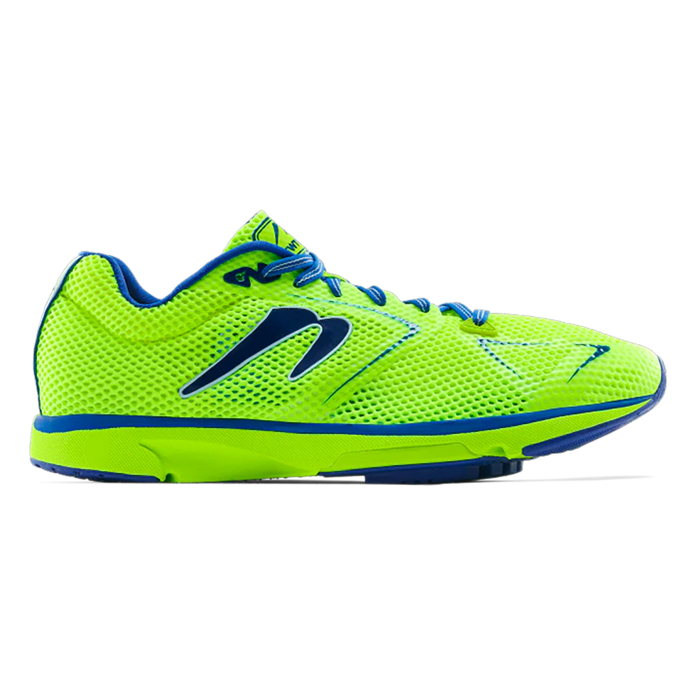 Men's Newton Running Distance 11, Acid Green/Blue, 7.5 D Medium