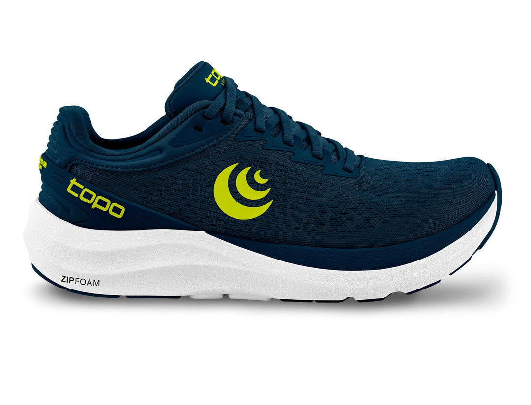 Men's Topo Athletic Phantom 3, Navy/Lime, 9 D Medium