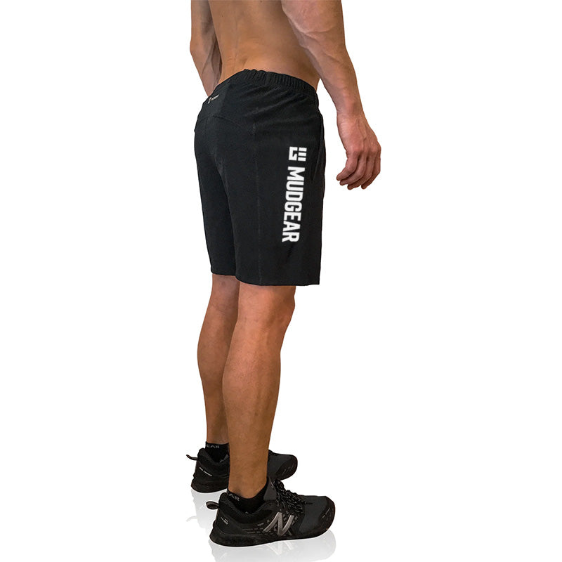 MudGear Men's Freestyle Running Shorts (Black)