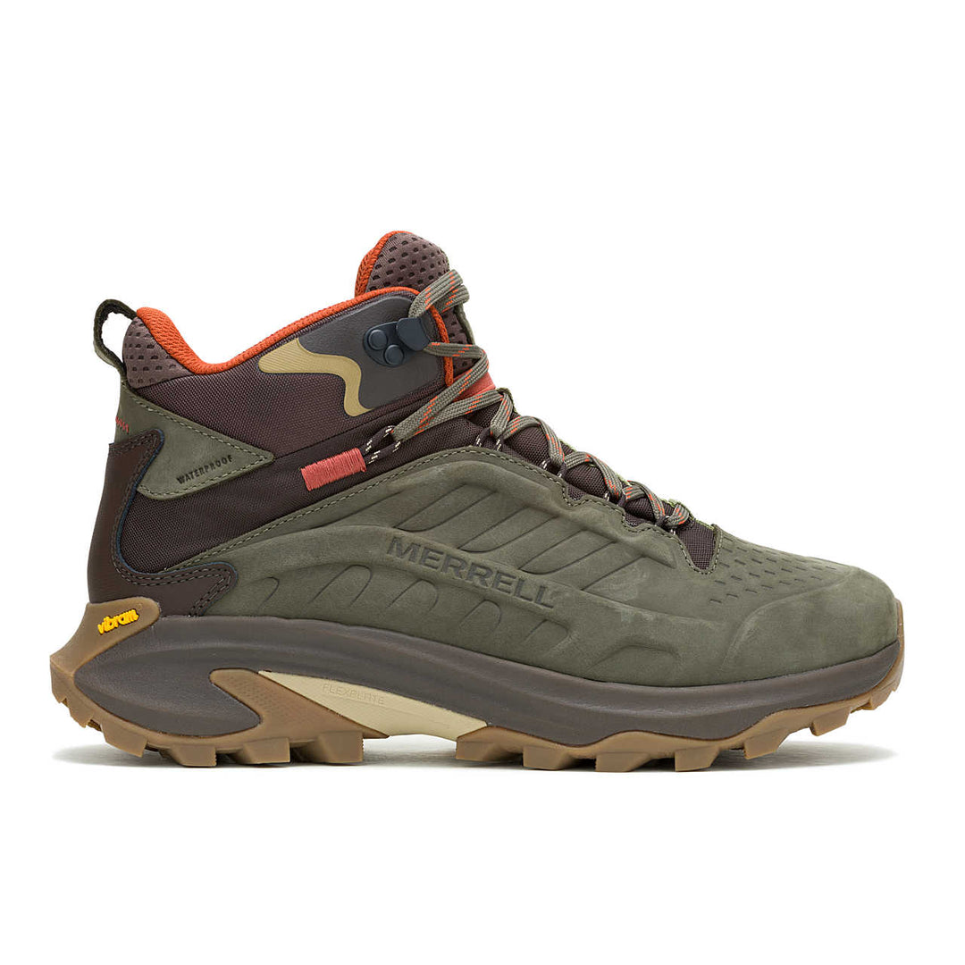 Men's Merrell Moab Speed 2 Mid WP, Olive, 7.5 D Medium
