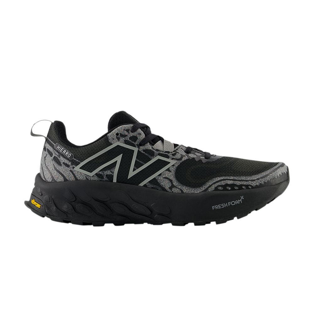 Men's New Balance Fresh Foam X Hierro V8, Black/Shadow Grey/Black, 10 2E Wide