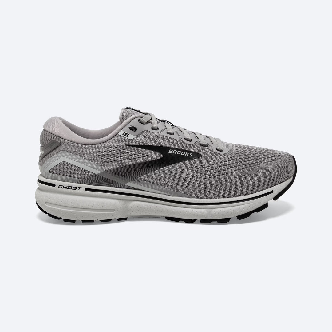 Men's Brooks Ghost 15, Alloy/Oyster/Black, 11 2E Wide