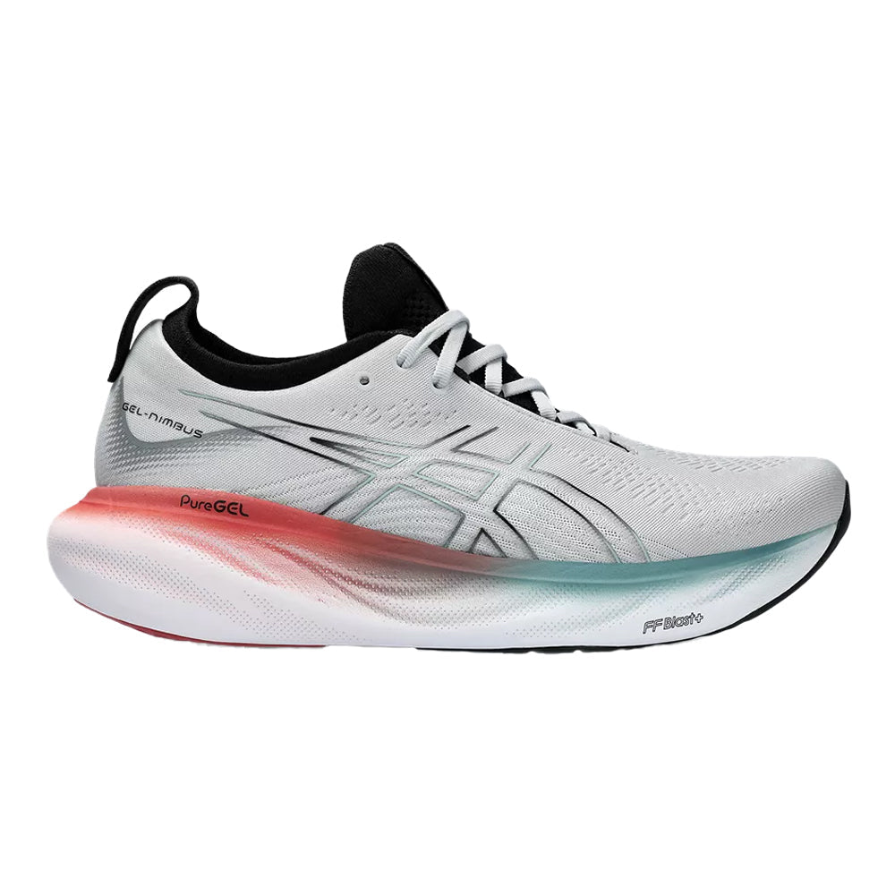Men's Asics Gel-Nimbus 25, Piedmont Grey/Foggy Teal, 13 D Medium