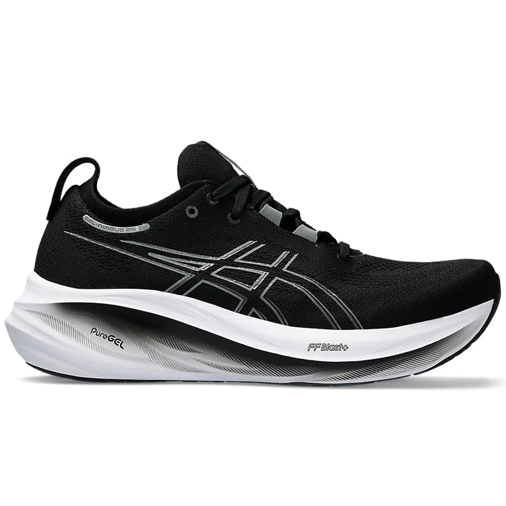 Men's Asics Gel-Nimbus 26, Black/Graphite Grey, 14 2E Wide