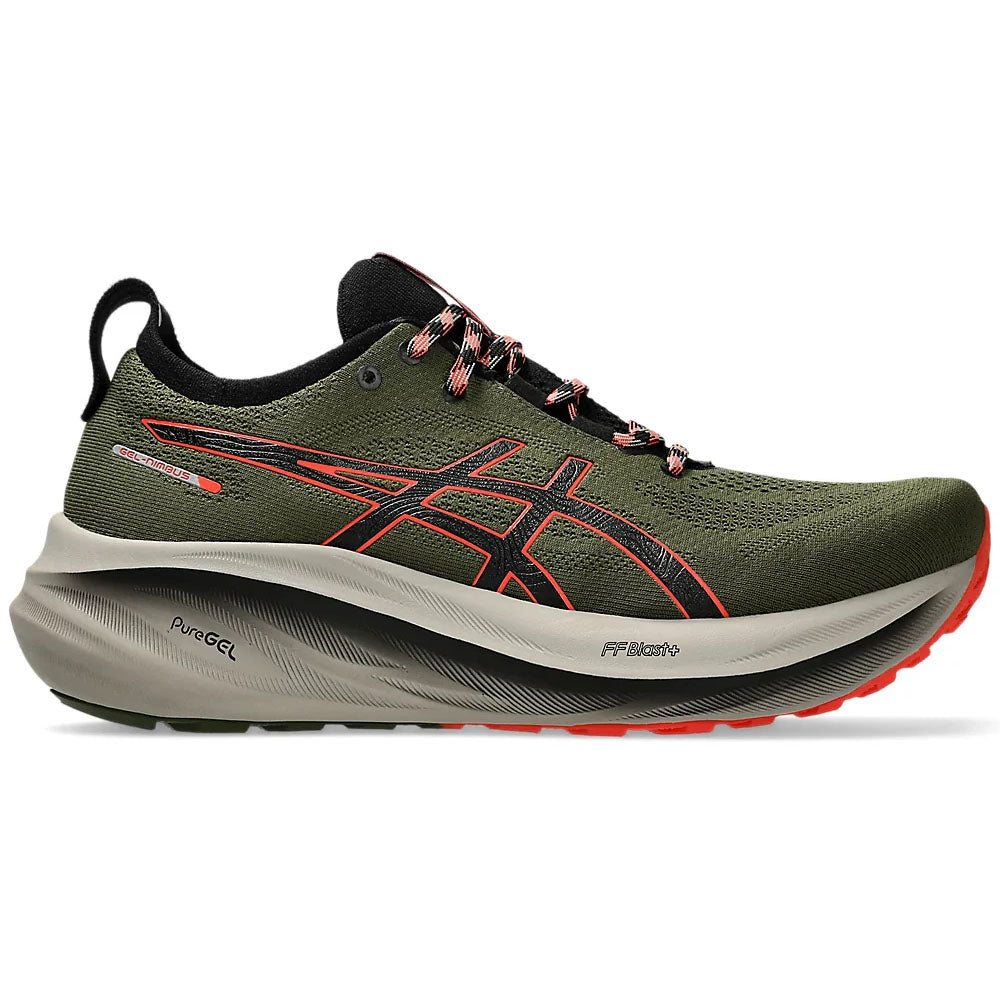 Men's Asics Gel-Nimbus 26 TR, Nature Bathing/Red Snapper, 11.5 D Medium