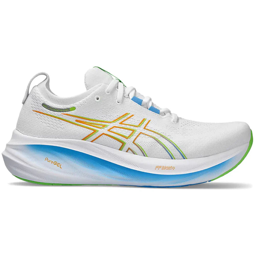 Men's Asics Gel-Nimbus 26, White/Waterscape, 10 D Medium
