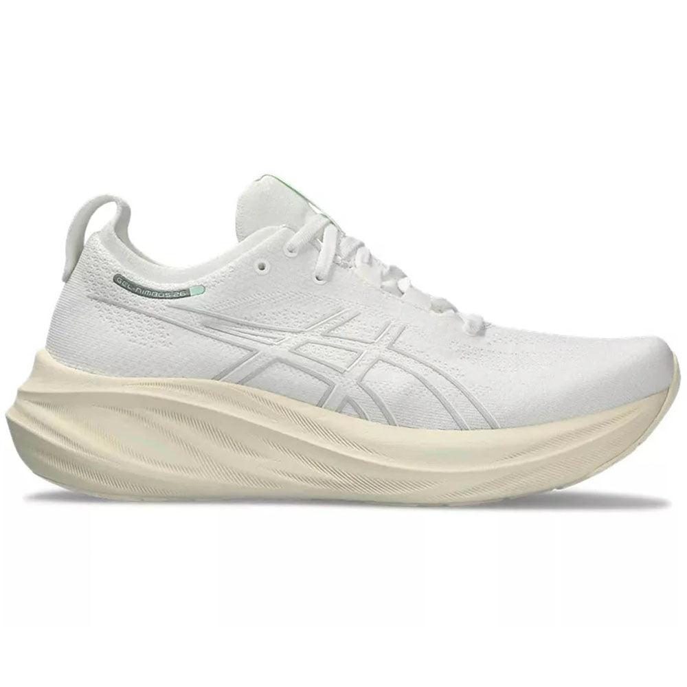 Men's Asics Gel-Nimbus 26, White/White, 12.5 D Medium