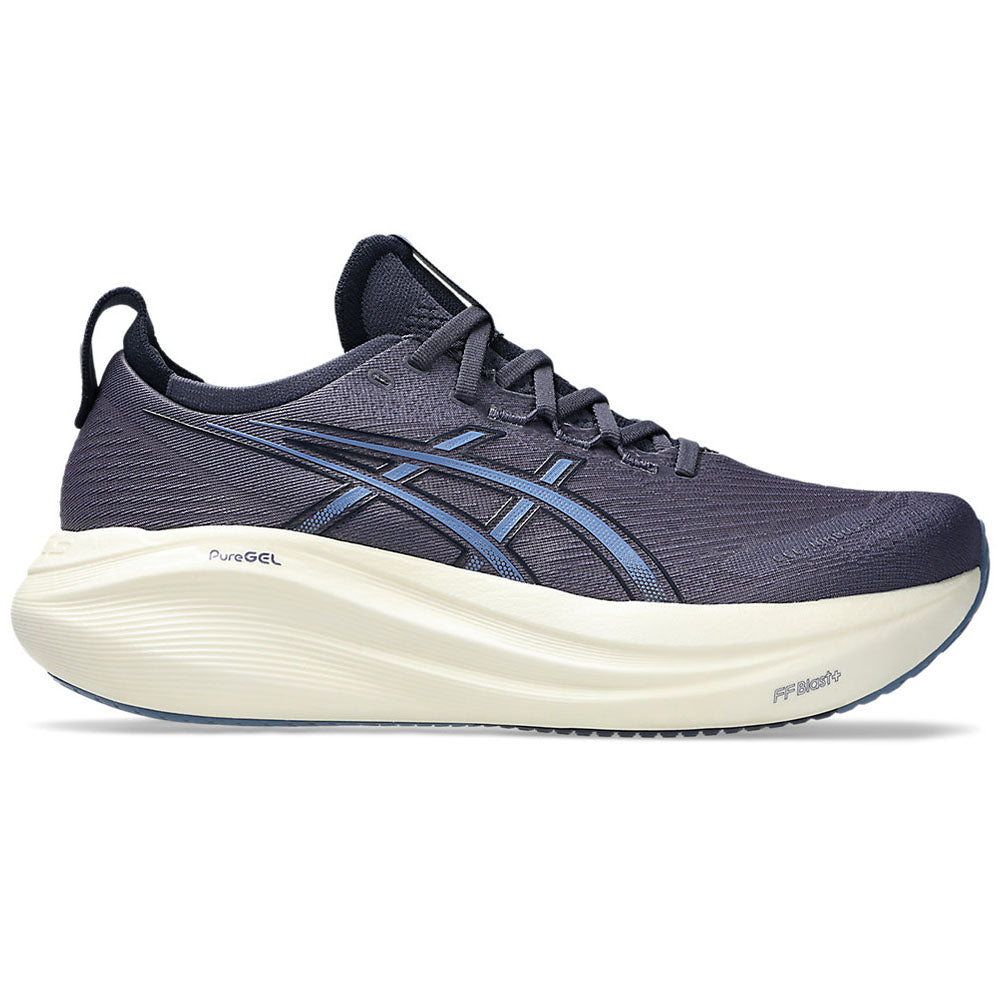 Men's Asics Gel-Nimbus 27, Indigo Fog/Denim Blue, 11 2E Wide