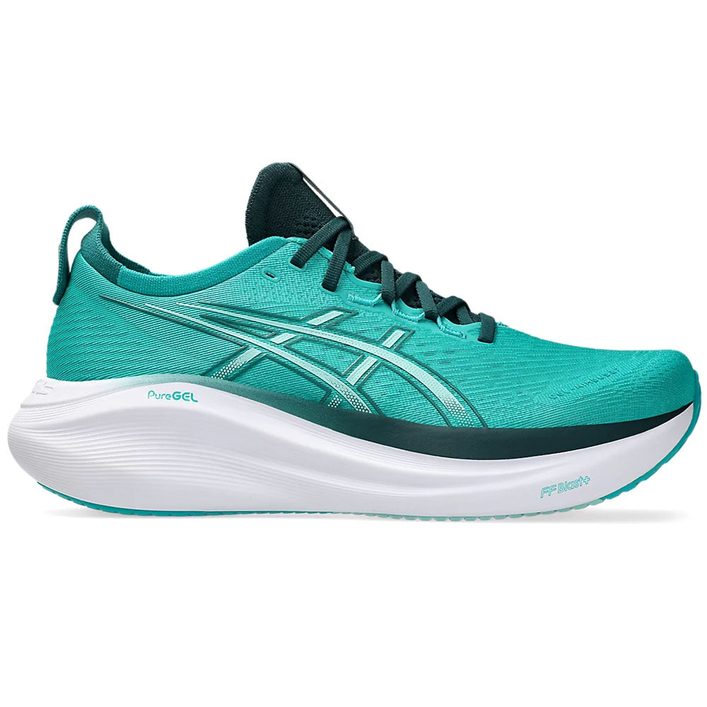 Men's Asics Gel-Nimbus 27, Wave Teal/Saxon Green, 11.5 D Medium