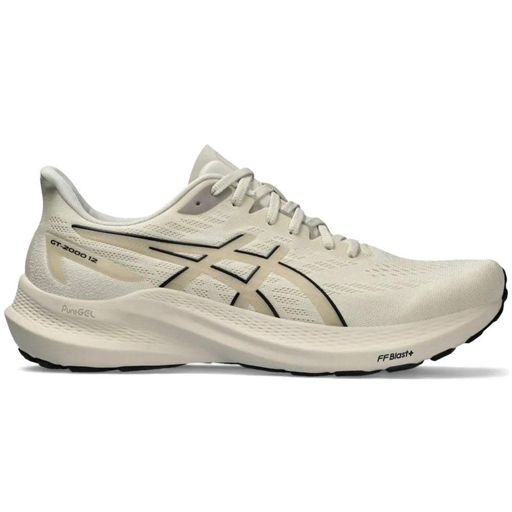 Men's Asics GT-2000 12, Oatmeal/Black, 10.5 D Medium
