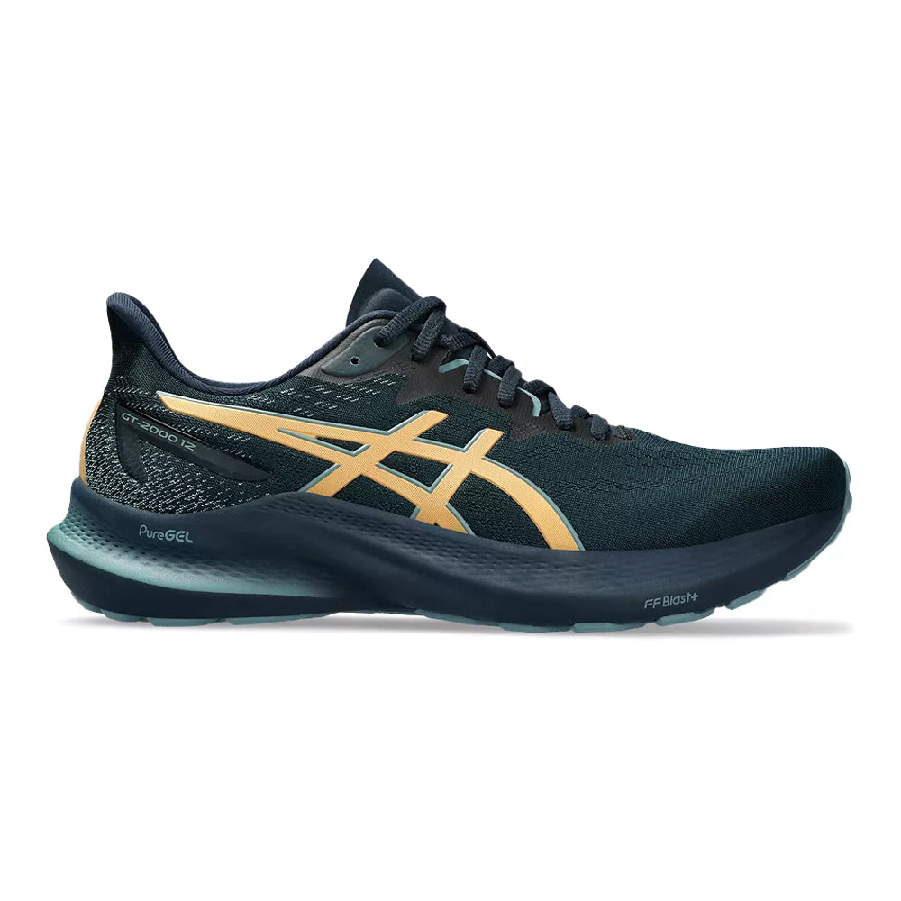 Men's Asics GT-2000 12, French Blue/Pure Gold, 7.5 D Medium