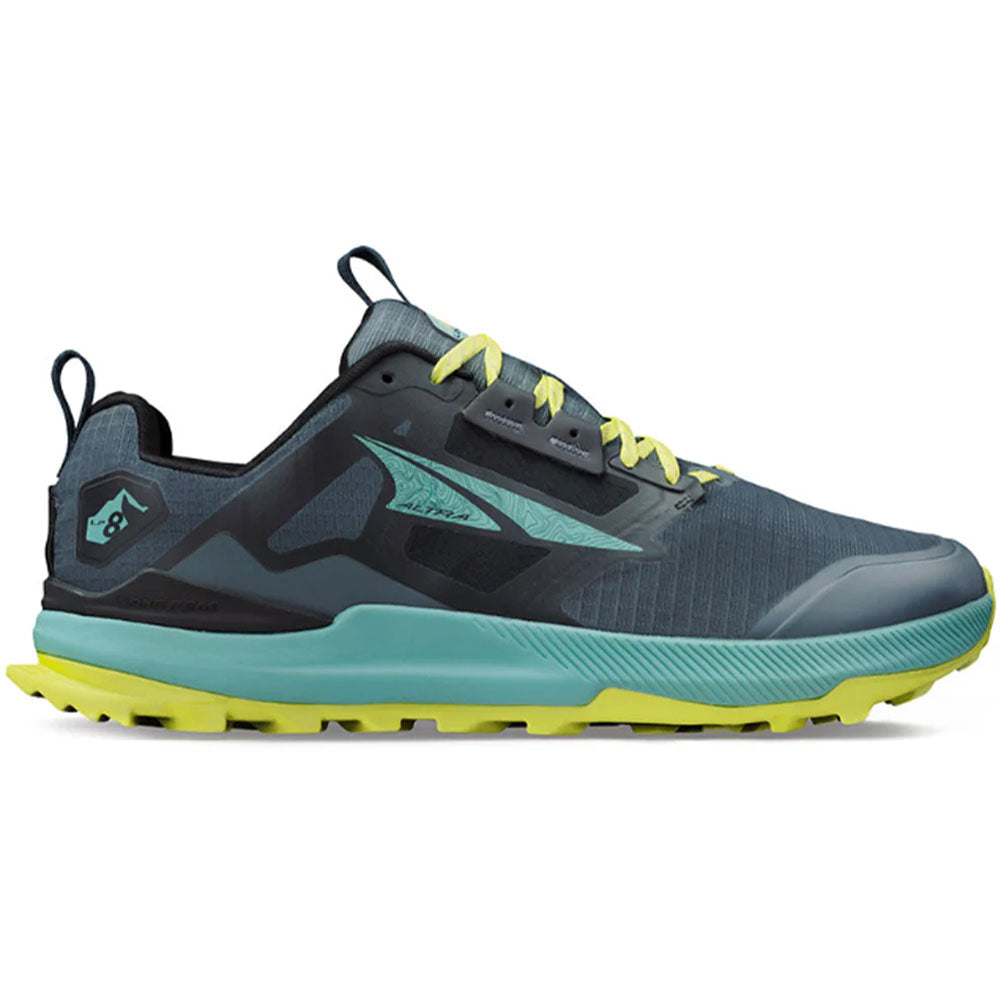 Men's Altra Lone Peak 8, Black/Green, 9.5 D Medium