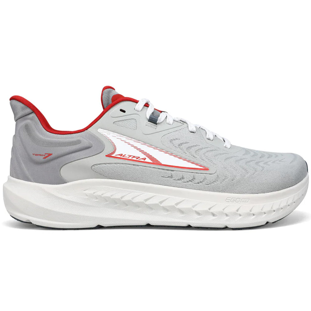 Men's Altra Torin 7, Gray/Red, 8 D Medium