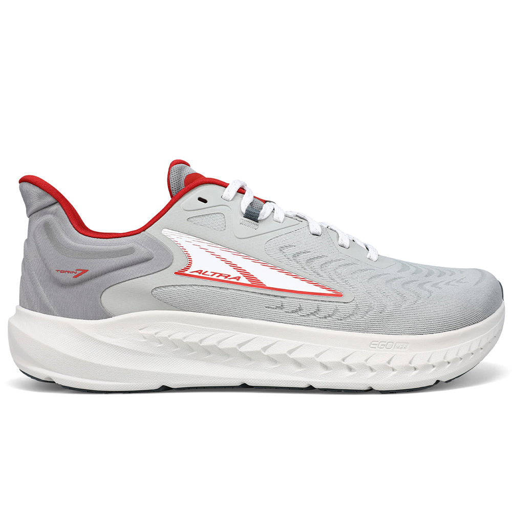 Men's Altra Torin 7, Gray/Red, 10.5 D Medium