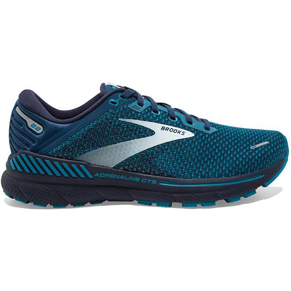 Men's Brooks Adrenaline GTS 22, Titan/Teal/Grey, 8.5 D Medium