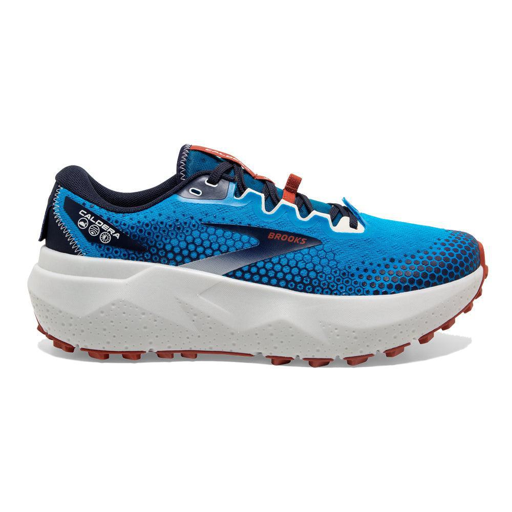 Men's Brooks Caldera 6, Peacoat/Atomic Blue/Rooibos, 9.5 D Medium
