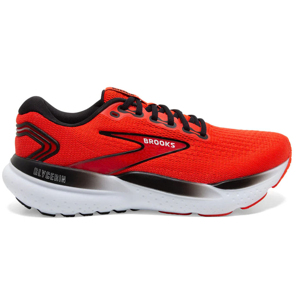 Men's Brooks Glycerin 21, Grenadine/Salsa/Black, 12 D Medium