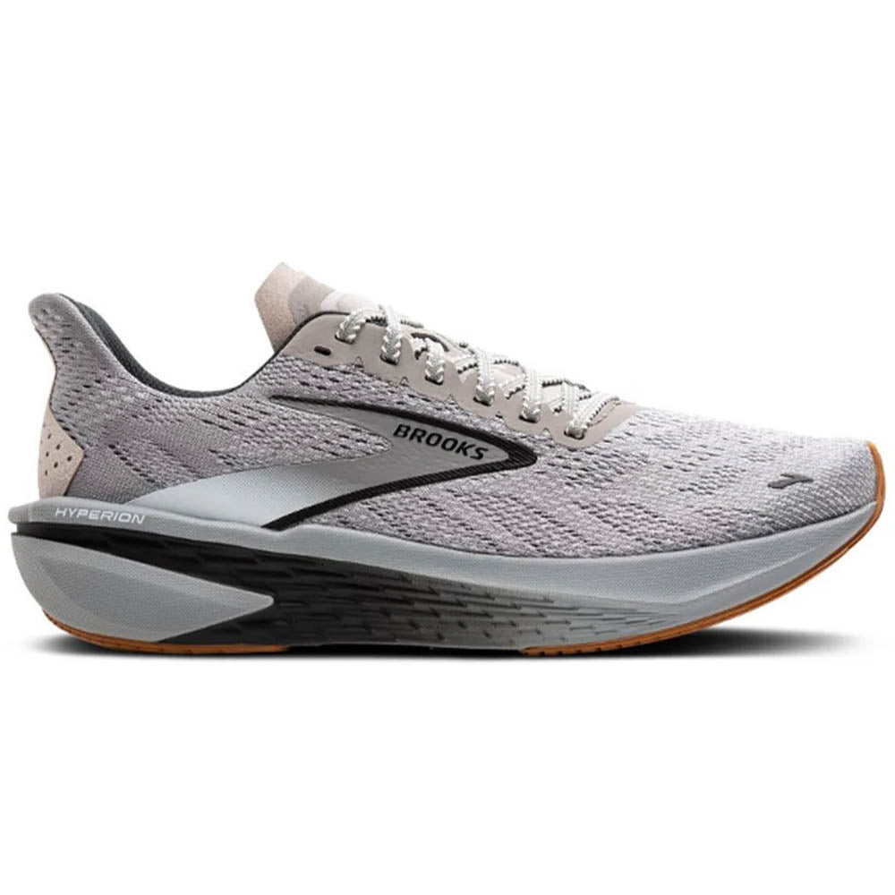 Men's Brooks Hyperion 2, Alloy/Bright White/Black, 7.5 D Medium