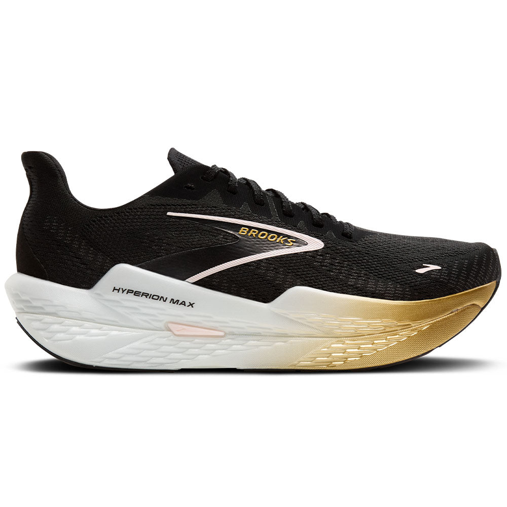 Men's Brooks Hyperion Max 2, Black/Gold/Pink, 10 D Medium