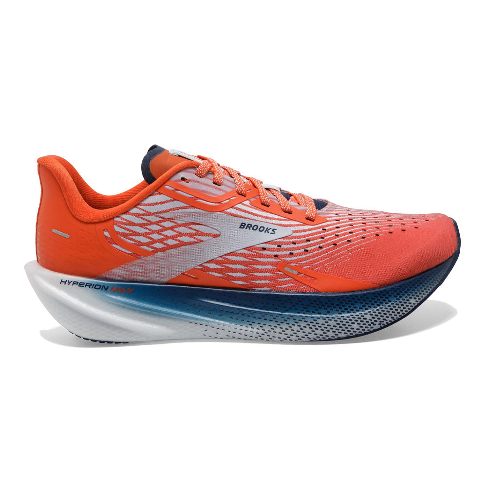 Men's Brooks Hyperion Max, Cherry Tomato/Arctic Ice/Titan, 12.5 D Medium