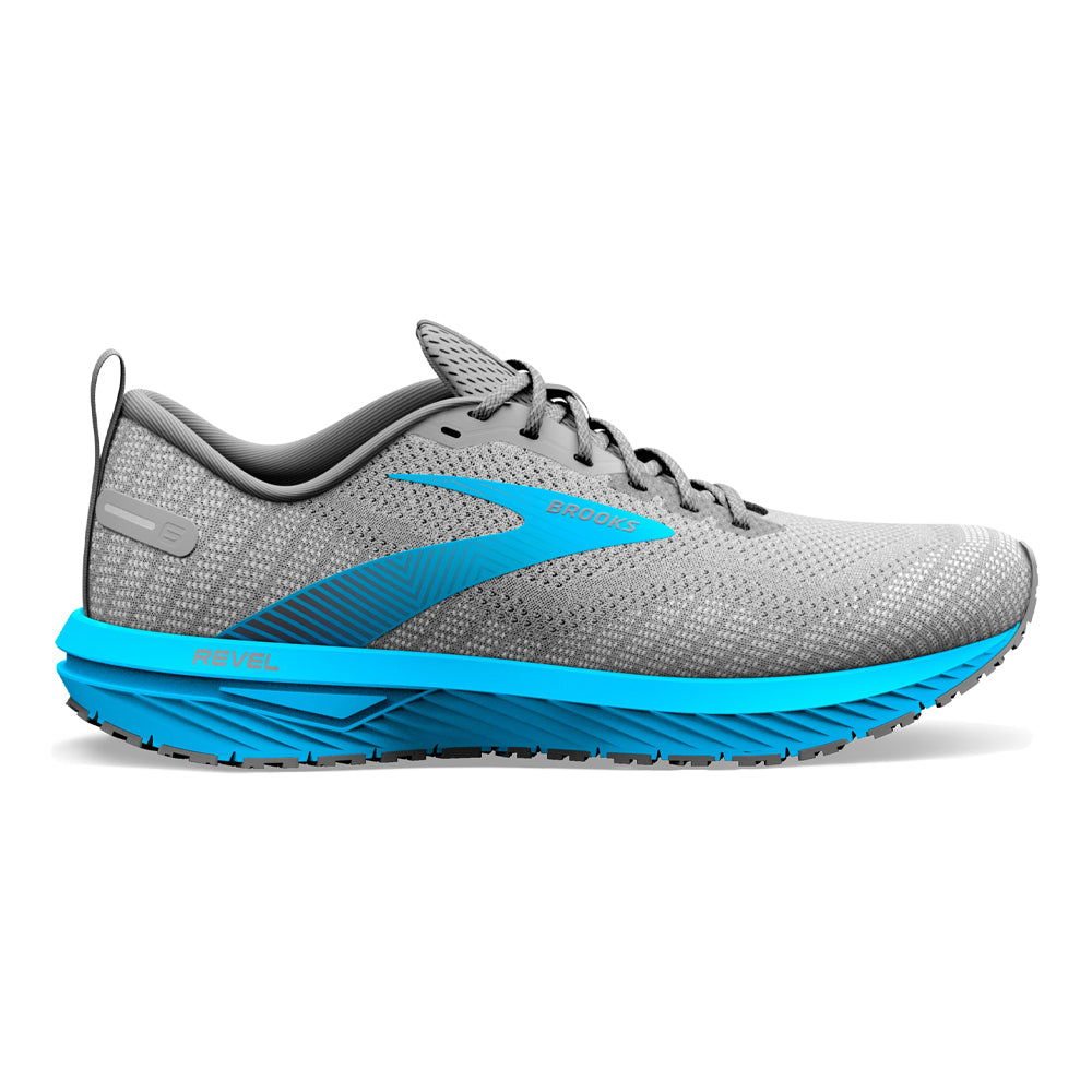 Men's Brooks Revel 6, Blackened Pearl/Blue, 12.5 D Medium