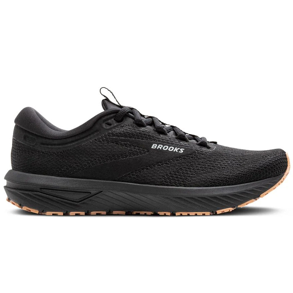 Men's Brooks Revel 7, Black/Black, 7.5 D Medium