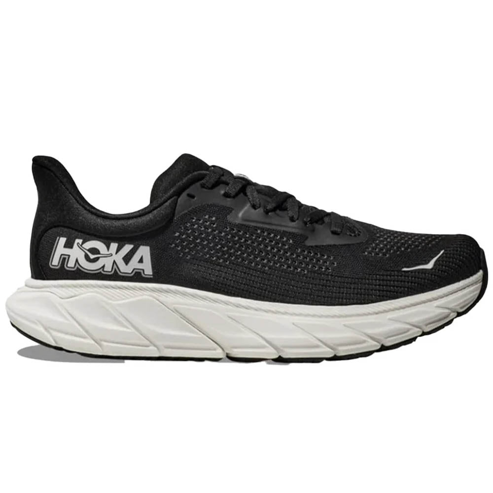 Men's Hoka Arahi 7, Black/White, 15 D Medium