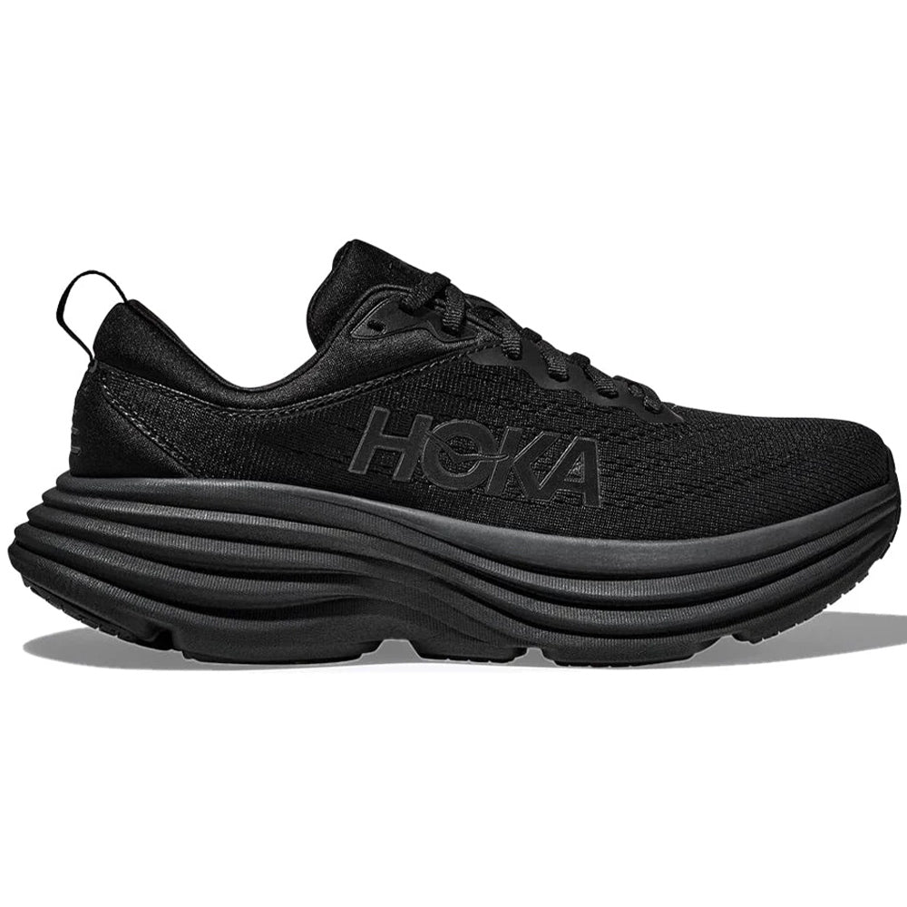 Men's Hoka Bondi 8, Black/Black, 11.5 4E Extra Wide