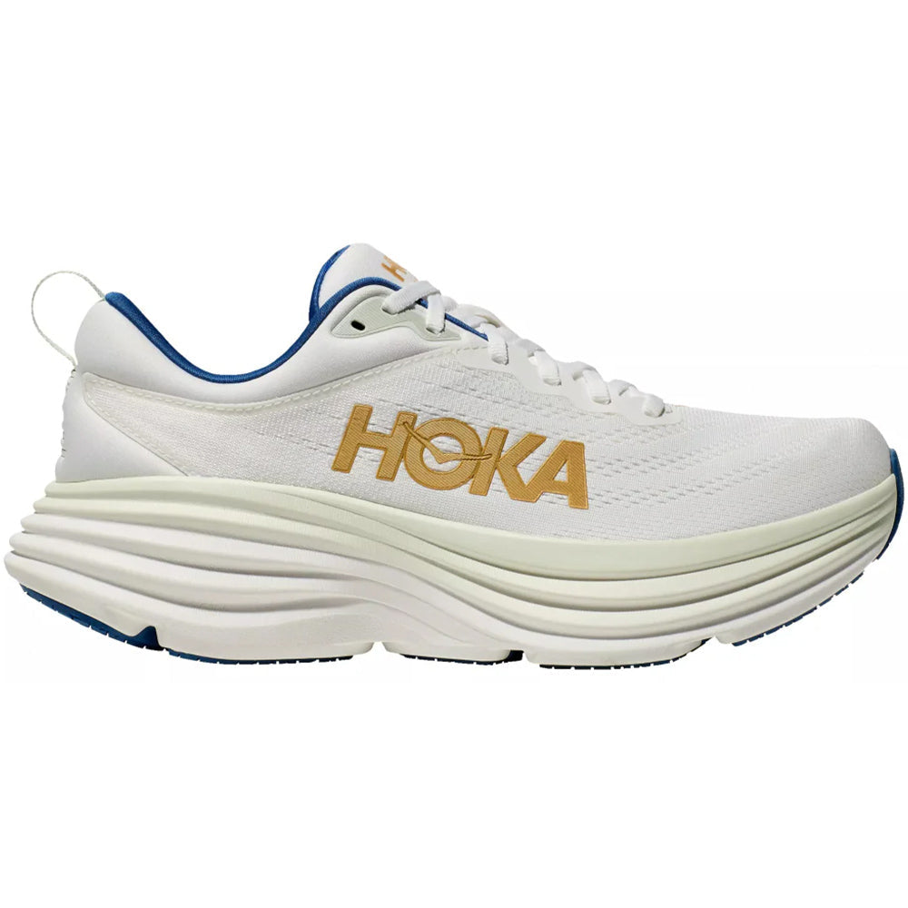 Men's Hoka Bondi 8, Frost/Gold, 10.5 D Medium