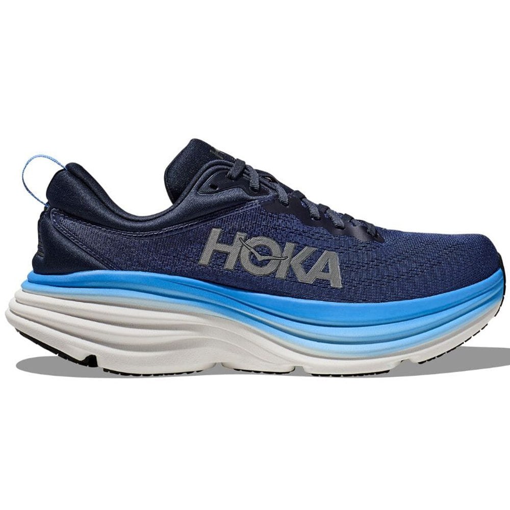 Men's Hoka Bondi 8, Outer Space/All Aboard, 14 2E Wide
